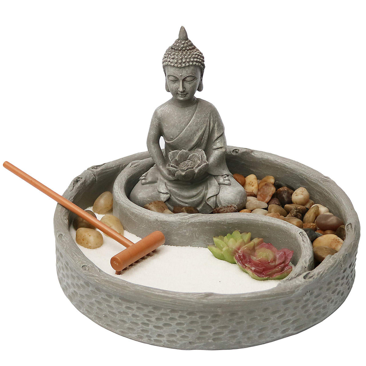 Nature's Mark Zen Garden sand texture inviting mindful shaping during work