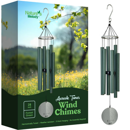 Nature's Melody Aureole Tunes 6-tube chimes with B pentatonic scale for outdoor ambience