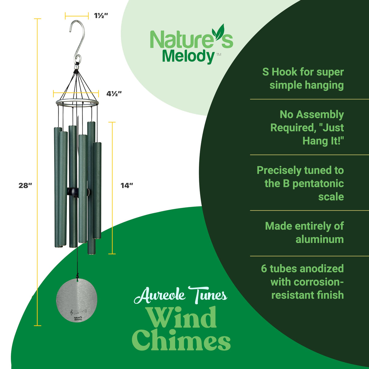 Nature's Melody Aureole Tunes six-tube melody in a breeze
