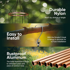 Nature's Melody Aureole Tunes wind chimes in action during a breeze