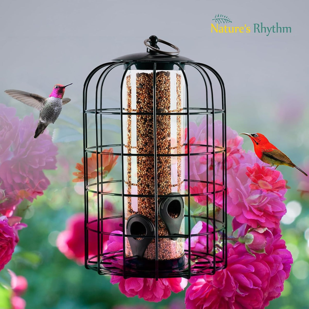 Nature's Rhythm durable steel cage built for outdoor resilience.