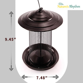 Nature's Rhythm four-port feeder allows several birds to feed at once from different directions