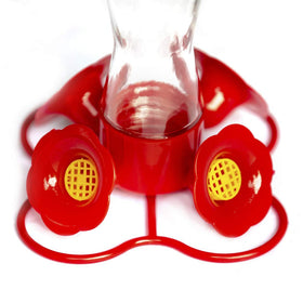 Nature's Rhythm hummingbird feeder detachable base for thorough cleaning.