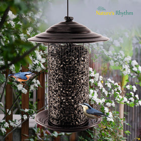 Nature's Rhythm 2.5-pound seed capacity keeps seeds stocked longer