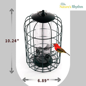 Nature's Rhythm seed guard deterrent—squirrels stay out, seeds stay fresh.