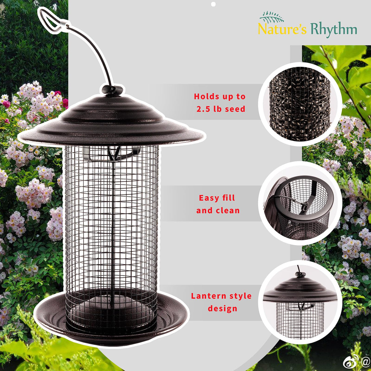 Nature's Rhythm wrap-around feeding tray gives ample space for shared feeding