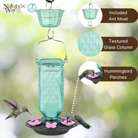 Nature’s Way Dewdrop Column ant moat helps keep nectar safe from ants.