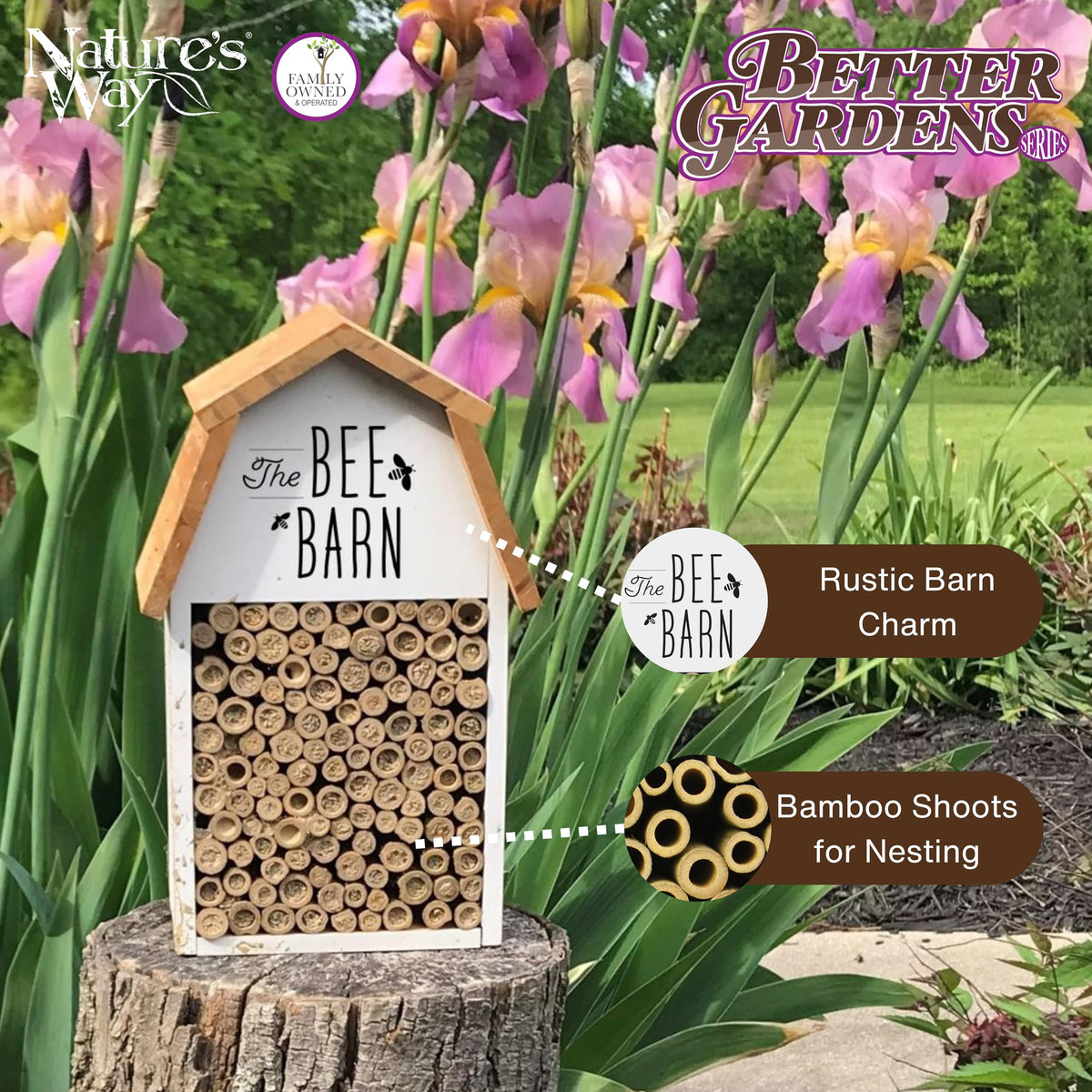 Nature's Way hollow bamboo tubes offer varied nesting entry sizes
