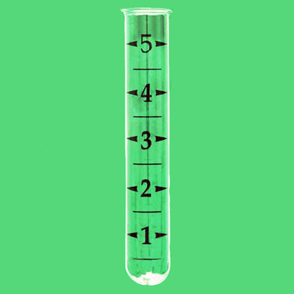 Natures Yard rain gauge replacement glass tube with 1 inch increments for accurate measurements