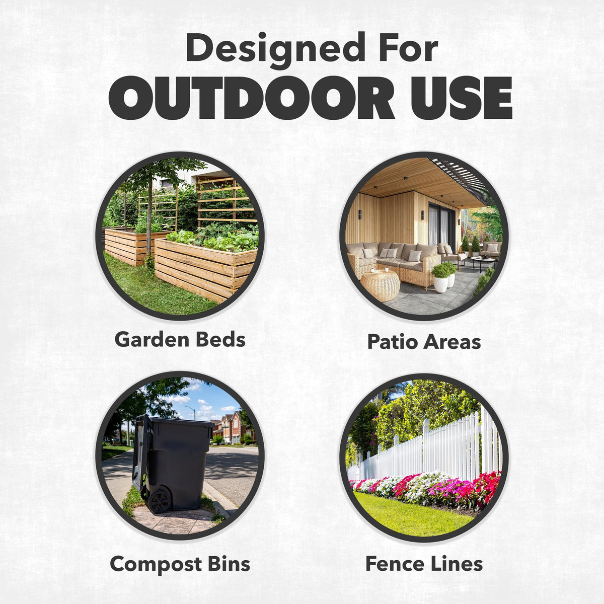 NatureStop spray around fences and sheds for ongoing deterrence.