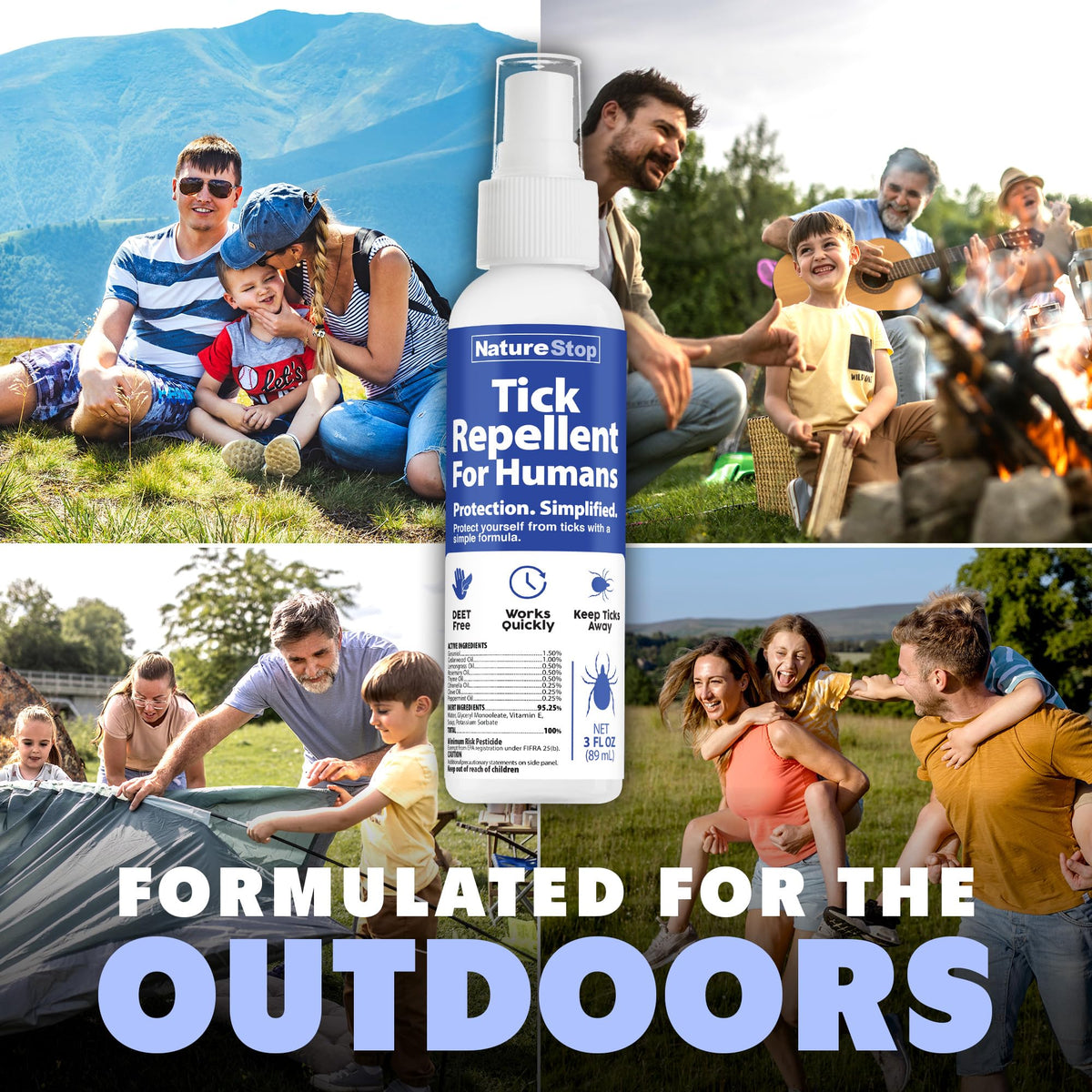 NatureStop Tick Repellent Spray used during hiking on trails and parks