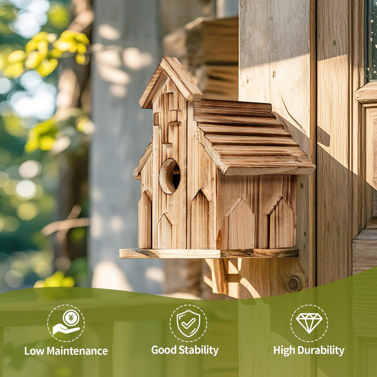 NATUREYLWL easy-install hook design for quick yard hanging
