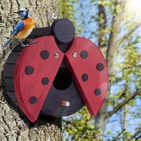 NATUREYLWL bright red and black finish enhances garden aesthetics while supporting wildlife.