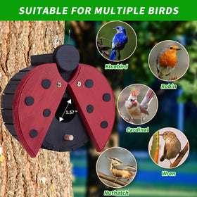 NATUREYLWL small entrance hole birdhouse safeguards small birds from larger predators.