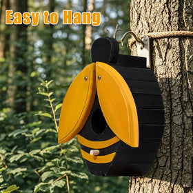 NATUREYLWL weather-resistant bird house stands up to rain and sun.