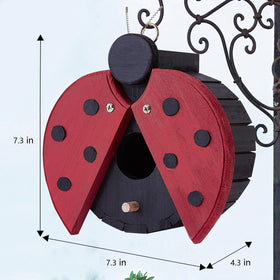 NATUREYLWL wooden hanging birdhouse offers durable outdoor nesting.