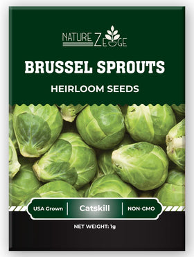 NatureZ Edge Brussel Sprouts Seeds Catskill seed packet ready for spring planting.
