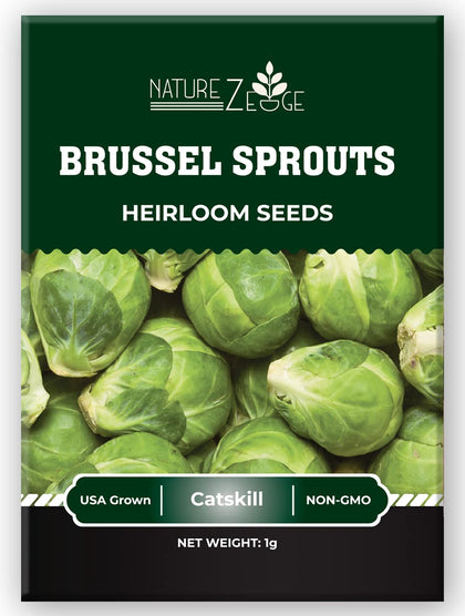 NatureZ Edge Brussel Sprouts Seeds Catskill seed packet ready for spring planting.