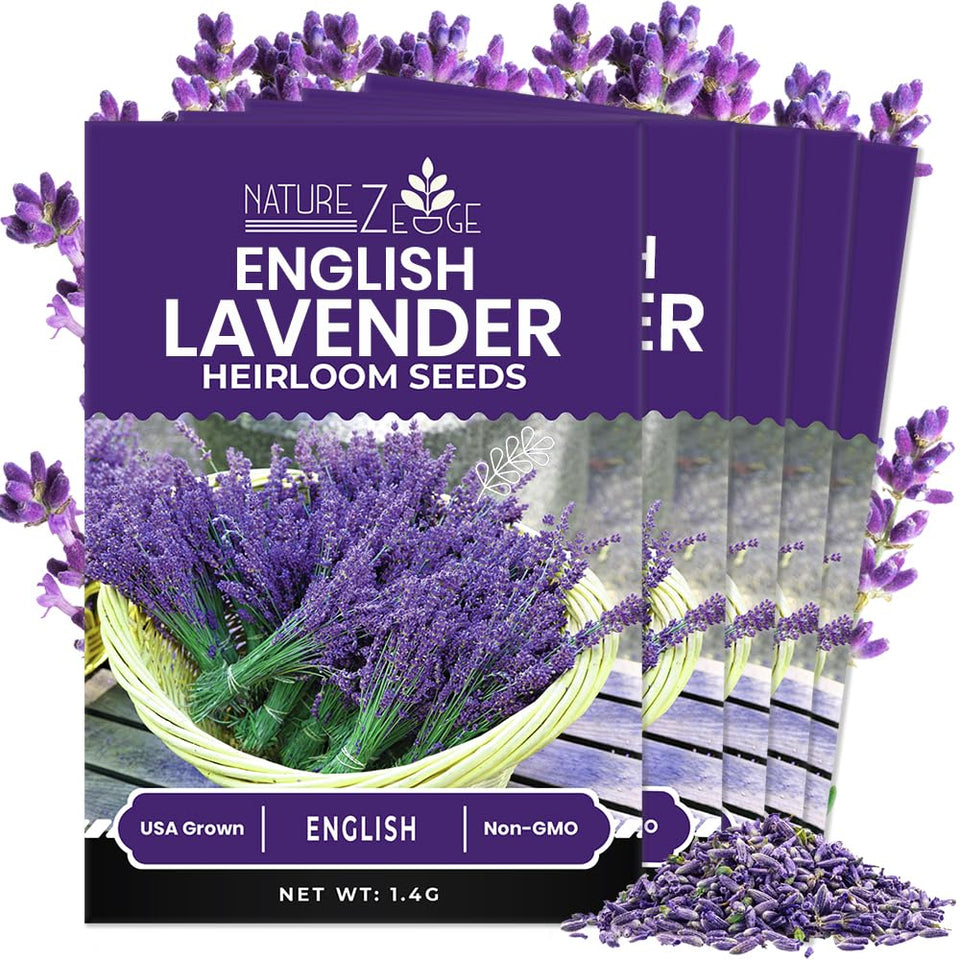 NatureZ Edge lavender seeds pack showing high germination potential for thriving plants