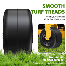 Natureza front tire for zero-turn mowers delivering smooth steering.