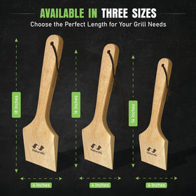 Naturolic durable scraper is easy to clean and store after cooking.