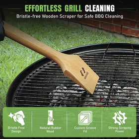 Naturolic 16-inch ergonomic wooden handle provides a strong grip.