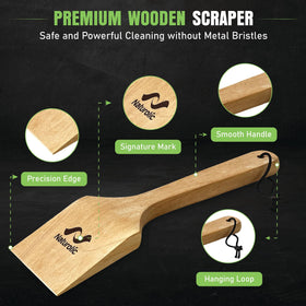 Non-scratch design protects grill surfaces during use.