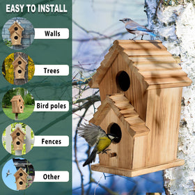 Natureylwl birdhouse back-cleaning-door easy nest maintenance
