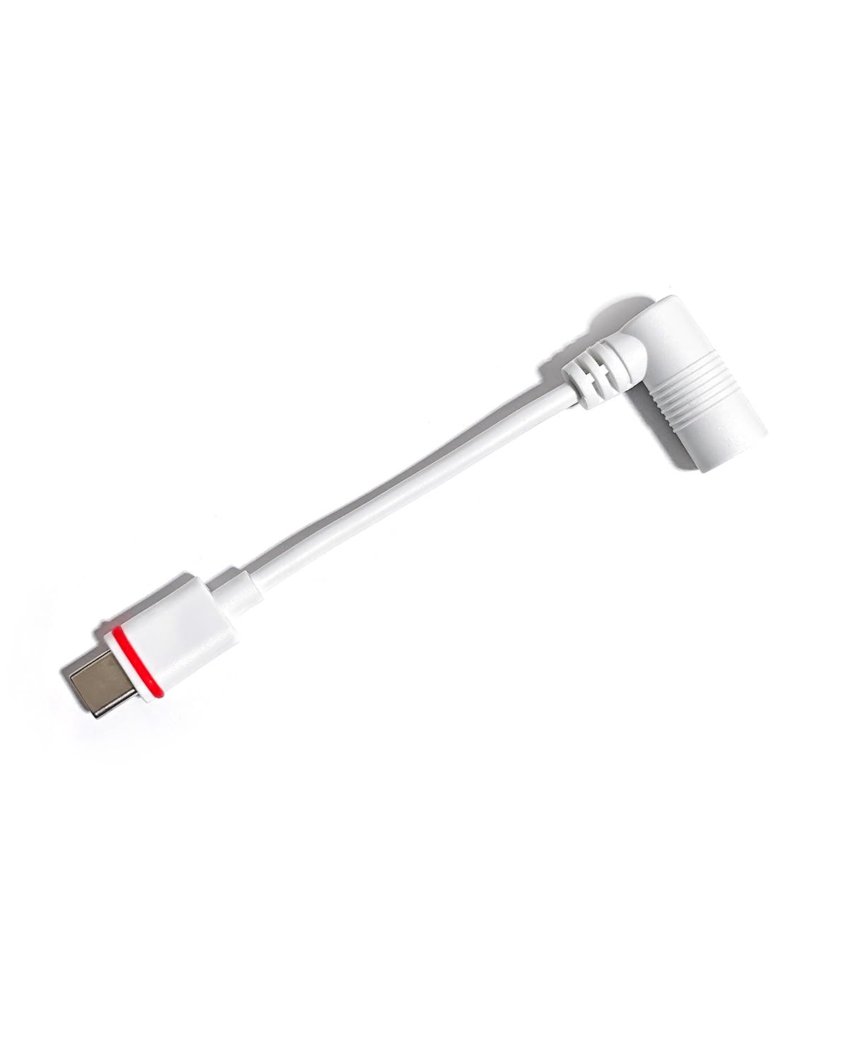 Naubluvo barrel plug to USB-C adapter front view for quick, plug-and-play Ring camera power