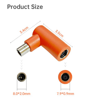 Naubluvo right-angle connector in use reducing cable strain.
