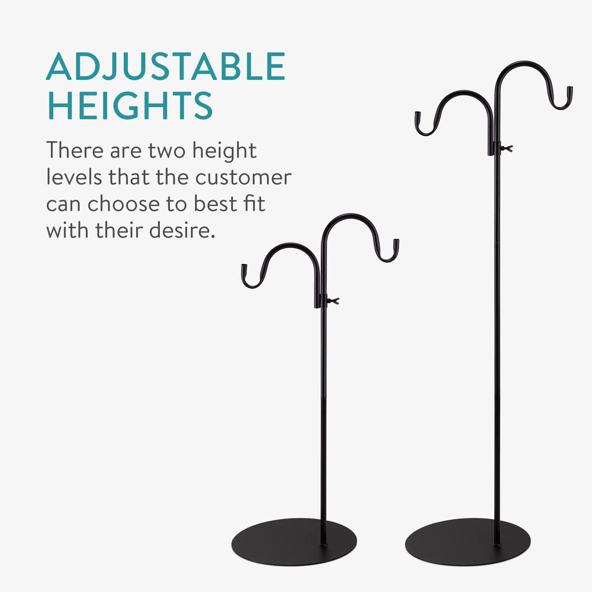 Navaris versatile shepherd hook for birds, plants, and decor.