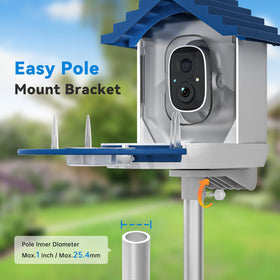 NAVFS 180° rotation enables flexible viewing angles for bird activity.