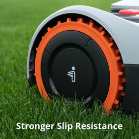 NAVIMOW wet terrain grip aids mowing on damp lawns