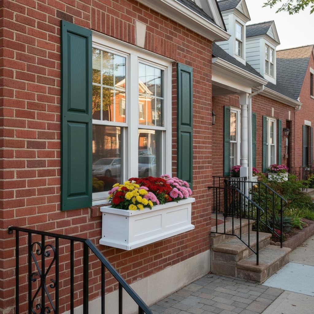 NAVREX fir wood window box designed to withstand outdoor weather