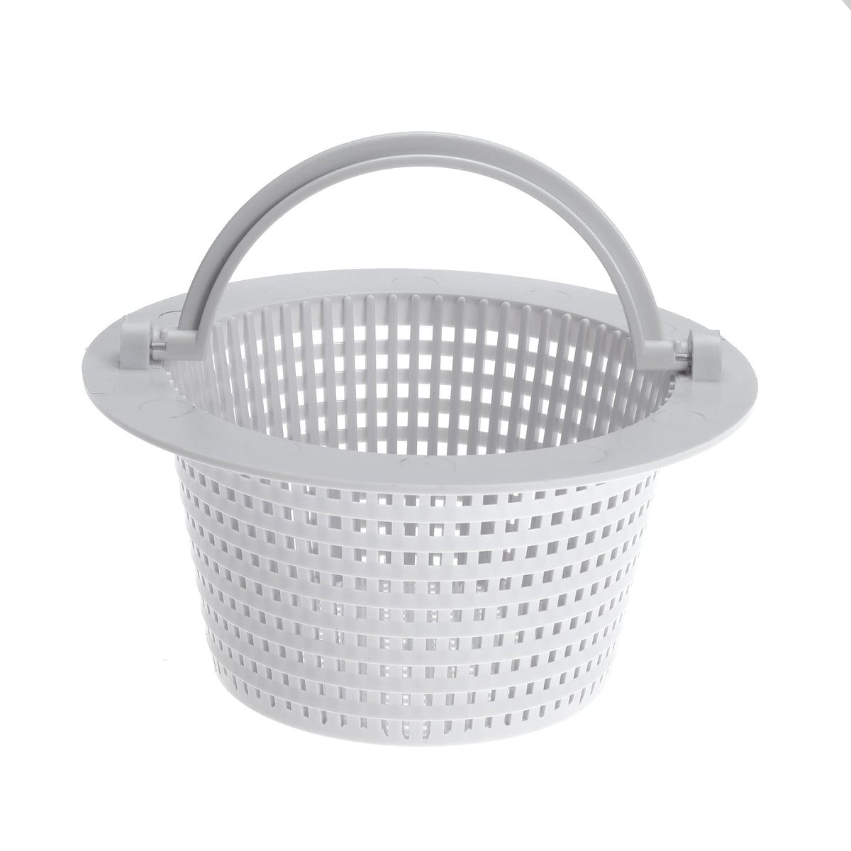 Nayciiy 6-inch skimmer basket top view catches leaves for cleaner pool water.