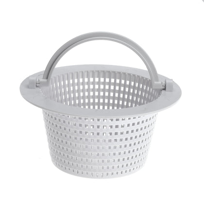 Nayciiy 6-inch skimmer basket top view catches leaves for cleaner pool water.
