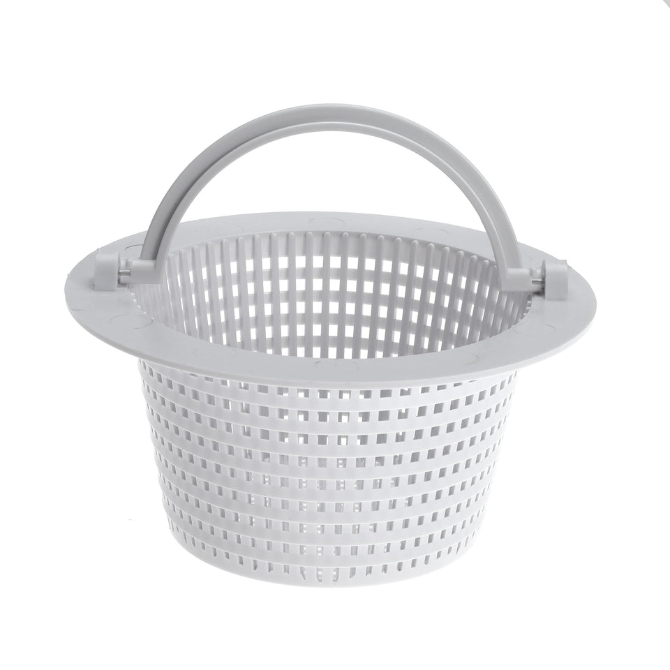 Nayciiy 6-inch skimmer basket top view catches leaves for cleaner pool water.