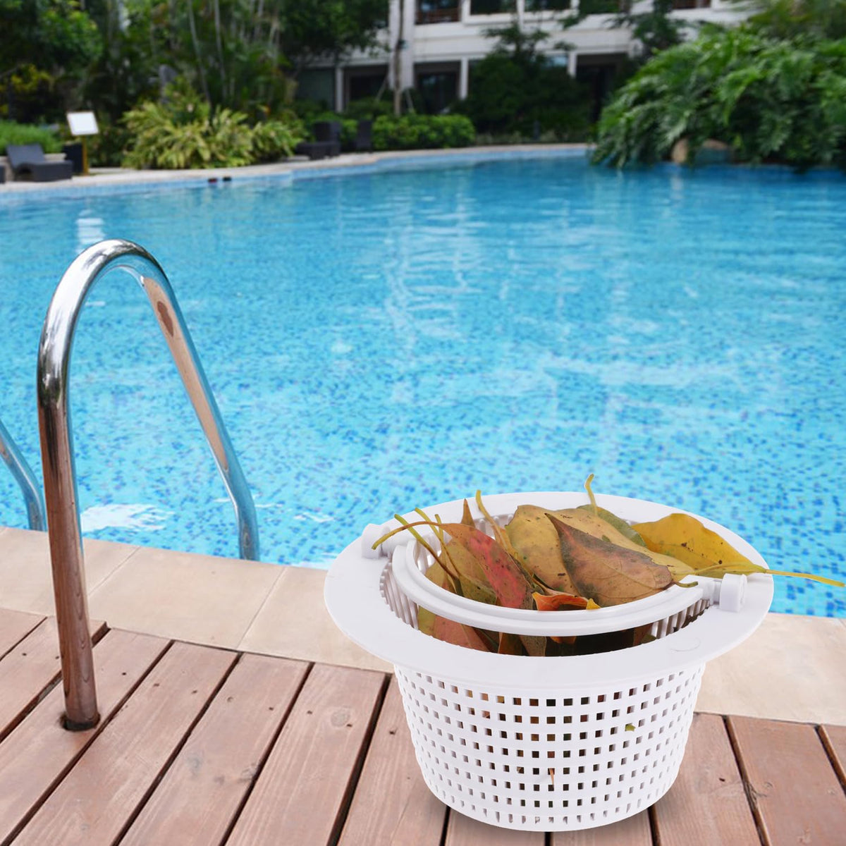 Nayciiy lightweight plastic skimmer basket designed for quick maintenance.