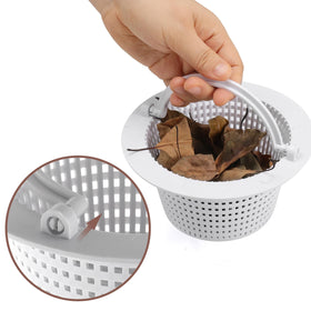 Nayciiy pool skimmer basket with built-in handle for easy cleaning.