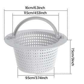 Nayciiy thru-wall skimmer basket with handle filters debris efficiently.