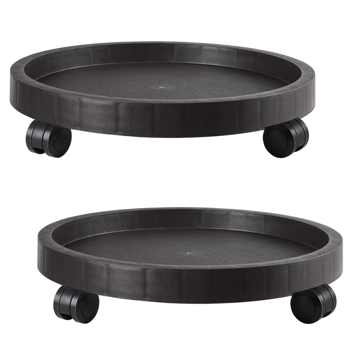 NAZKAEN 2-pack planter caddies rolling saucer supports heavy pots securely.