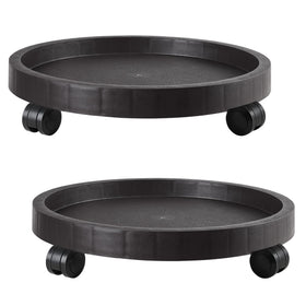 NAZKAEN 2-pack planter caddies rolling saucer supports heavy pots securely.