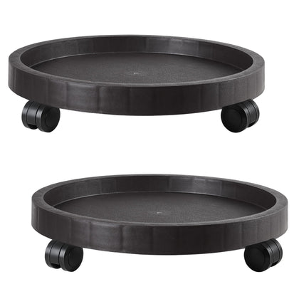 NAZKAEN 2-pack planter caddies rolling saucer supports heavy pots securely.