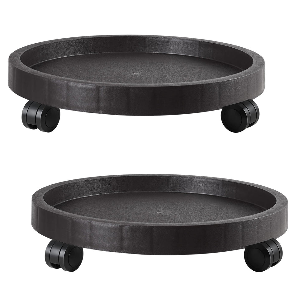 NAZKAEN 2-pack planter caddies rolling saucer supports heavy pots securely.