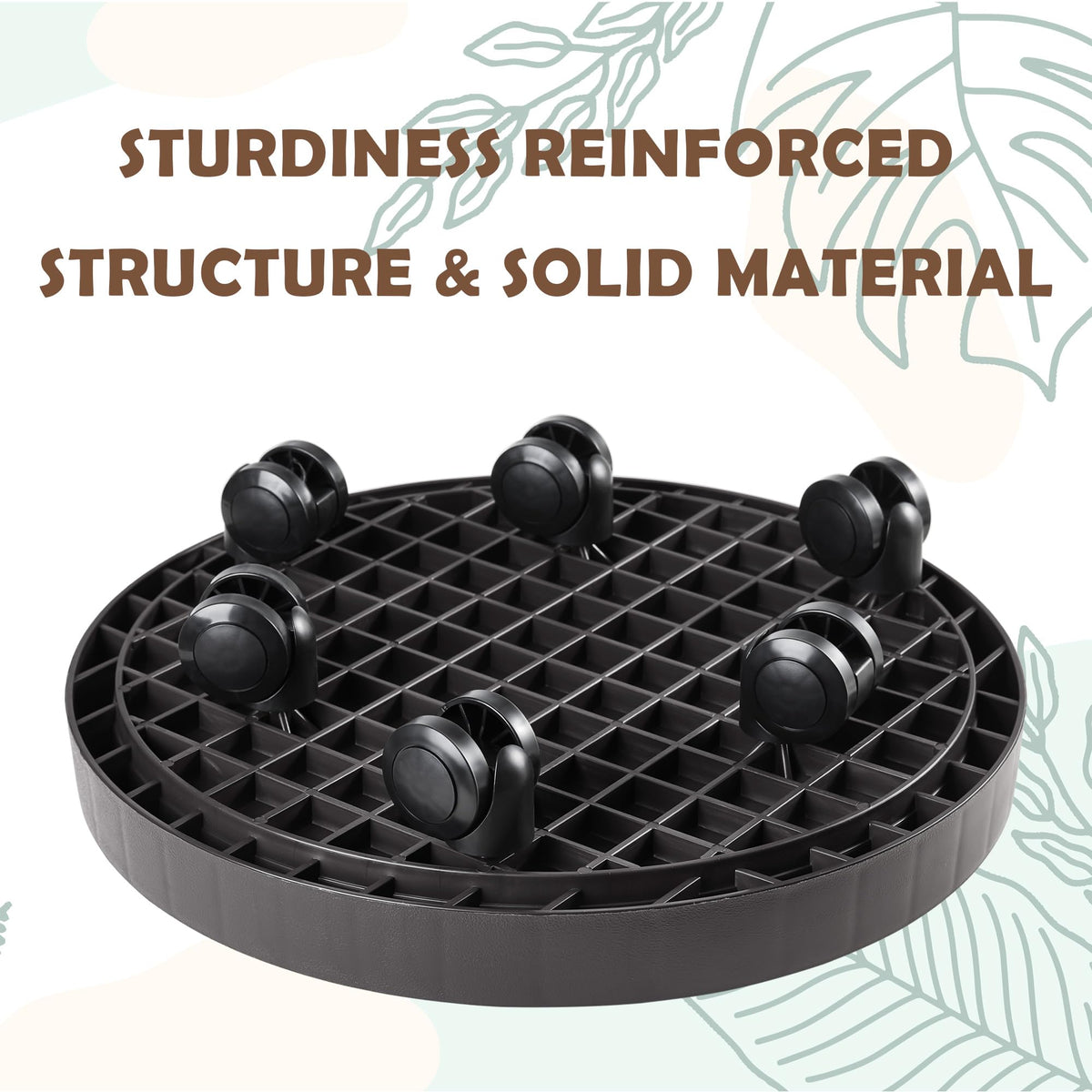 NAZKAEN durable planter caddy moves heavy pots without floor scratches.