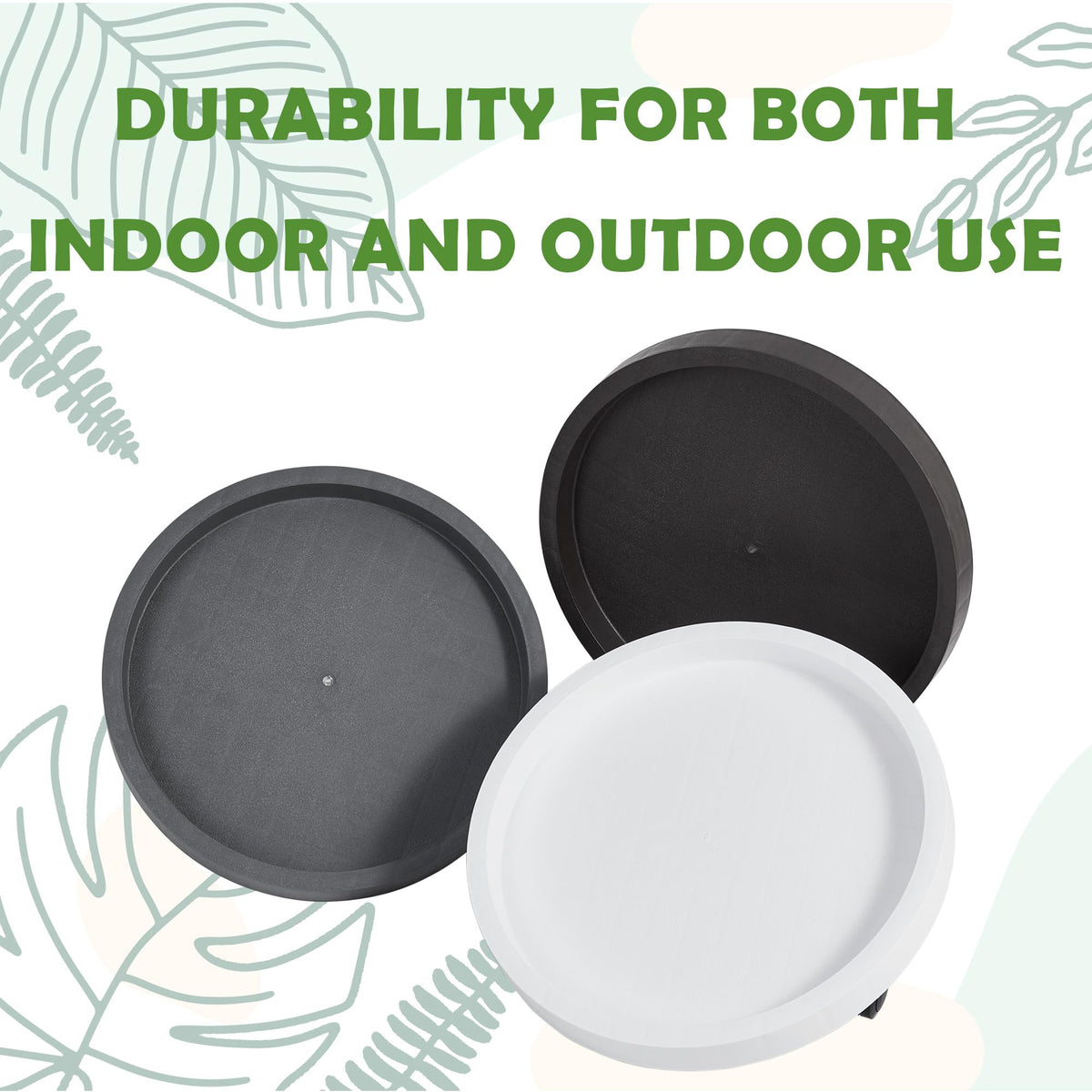 NAZKAEN durable rolling base for potted plants supports heavy weight securely