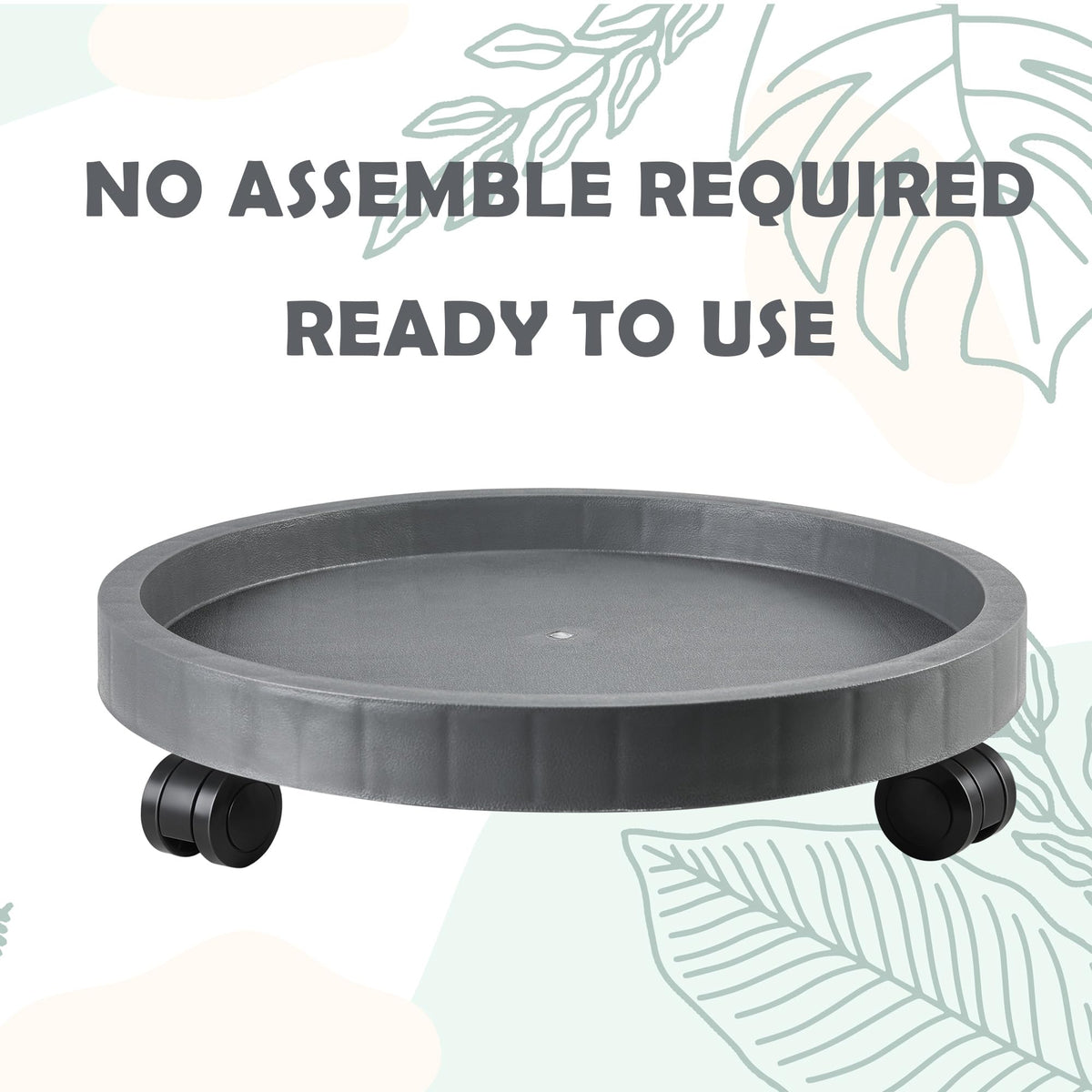 NAZKAEN heavy-duty wheeled stand supports large pots with smooth movement