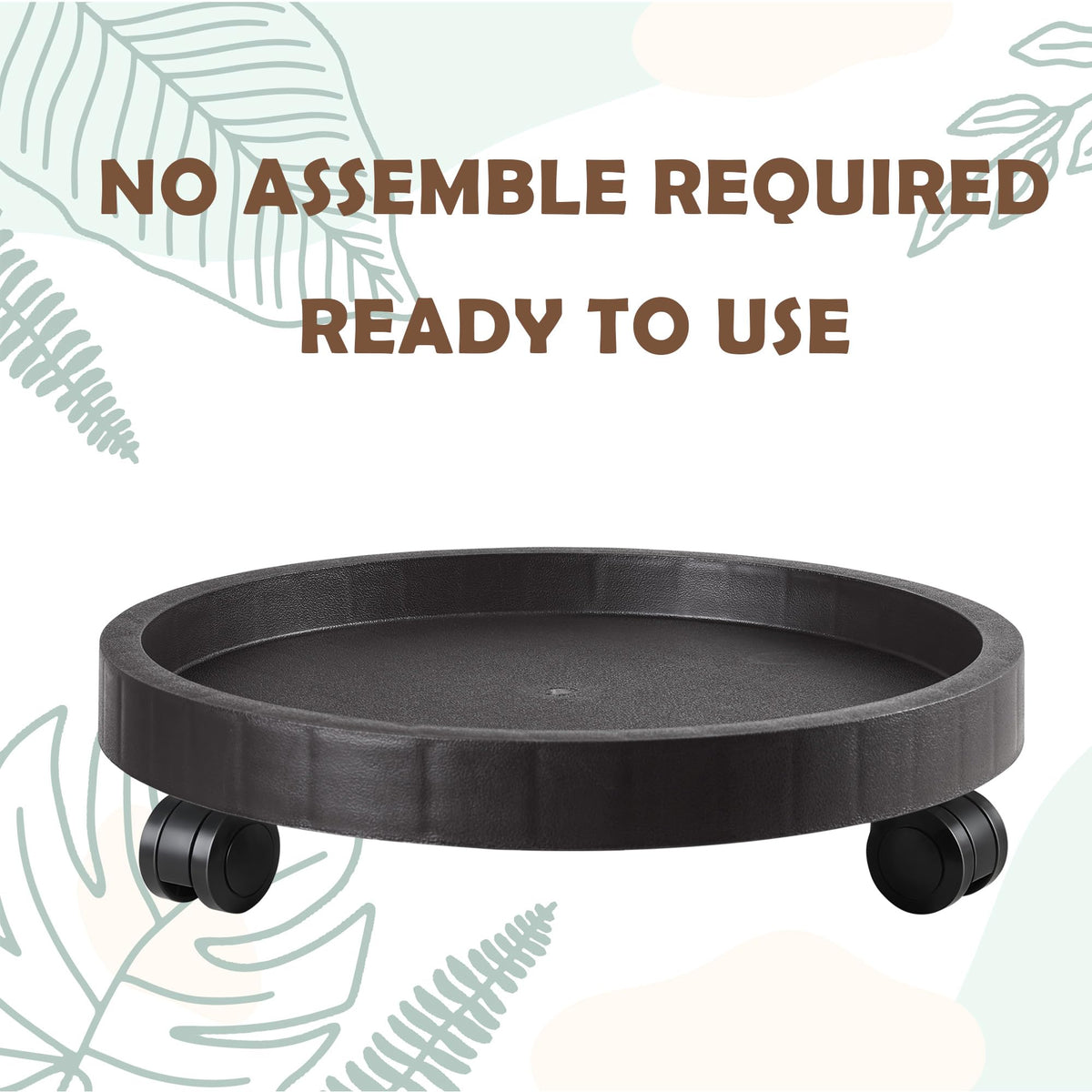 NAZKAEN heavy-duty wheeled stand moves potted plants with ease.