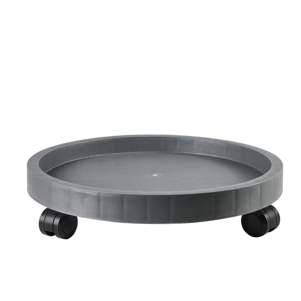 NAZKAEN no-assembly planter caddy with rolling saucer base for easy mobility