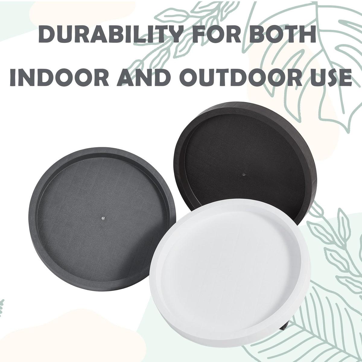 NAZKAEN round base tray protects floors while rotating pots